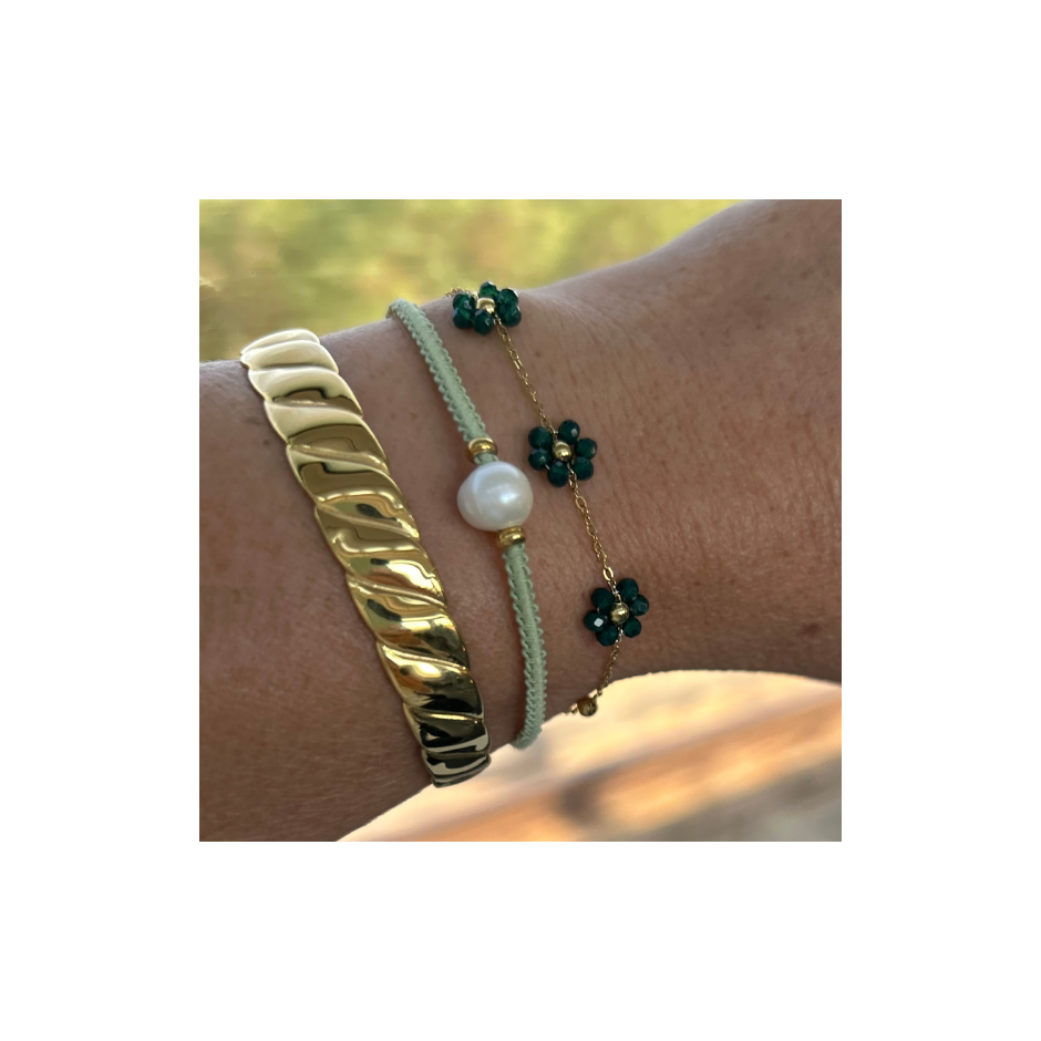 PULSERA MARGARITAS (GREEN)