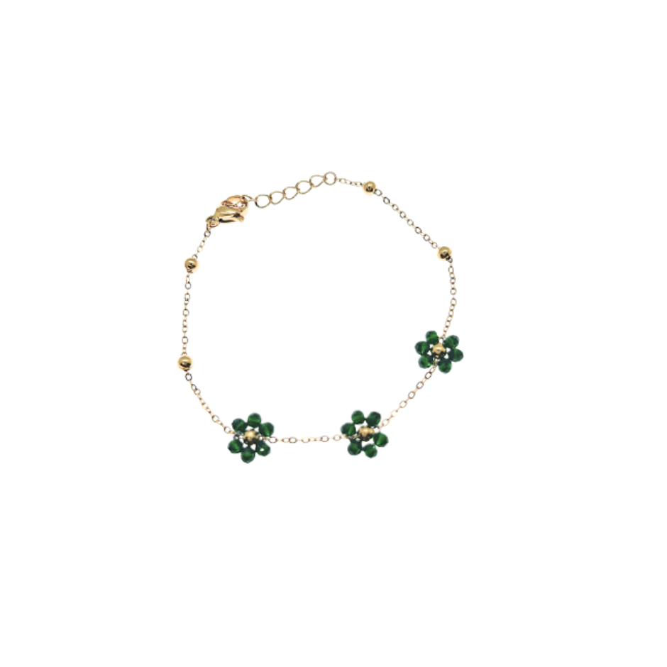 PULSERA MARGARITAS (GREEN)